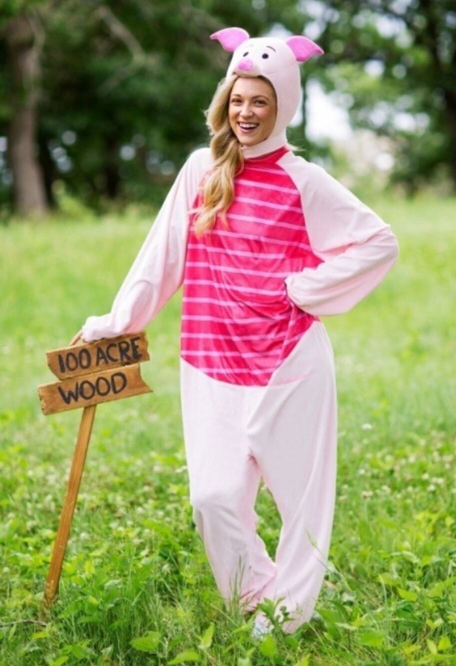 Disguise Disney Winnie the Pooh Piglet Deluxe Costume One Soft & Cozy Jumpsuit